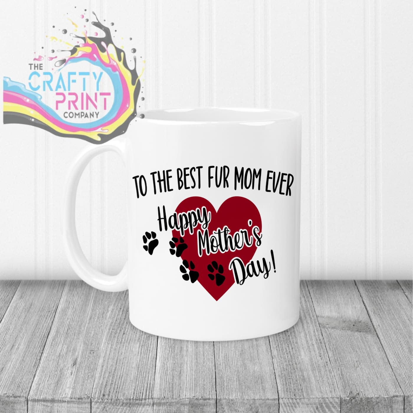 To the Best Fur Mom Ever Mug - White Handle & Inner - Mugs