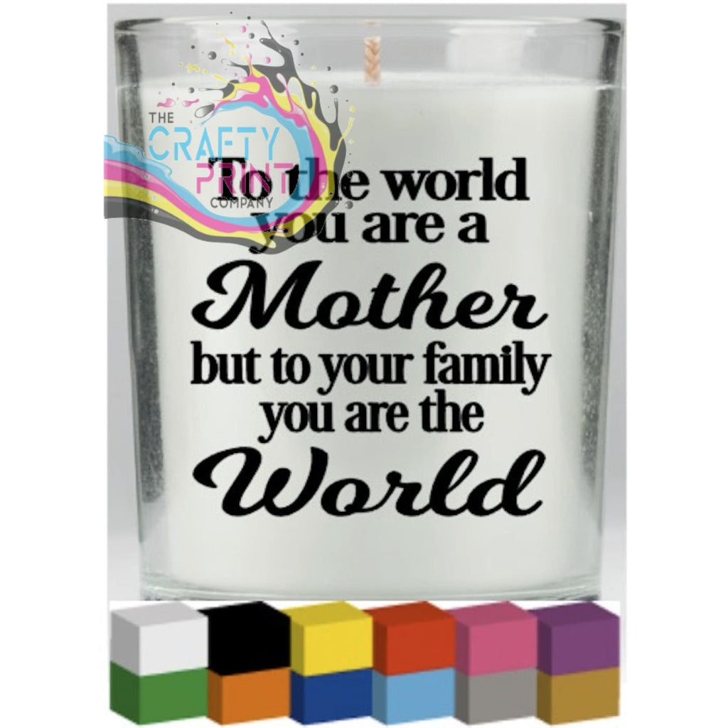 To the World Candle Decal Vinyl Sticker - Decorative