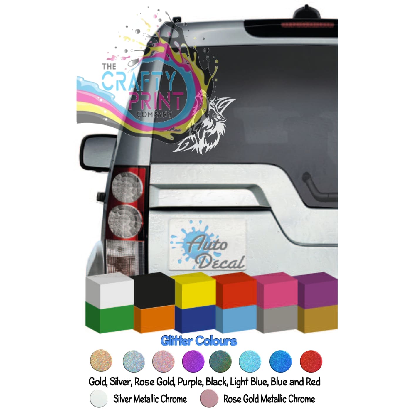 Tribal Howling Wolf V2 Novelty Car Sticker The Crafty Print Company