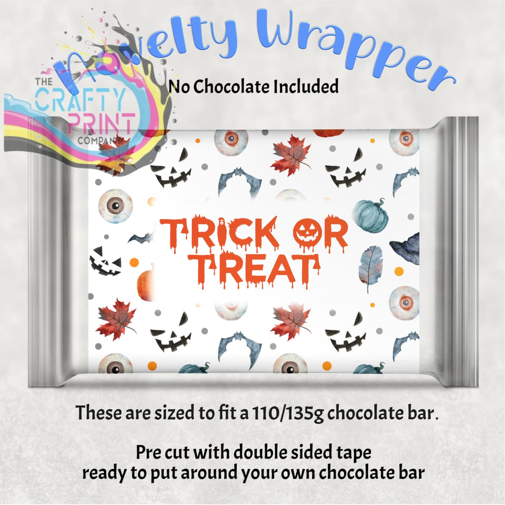 Trick or Treat Chocolate Bar Wrapper - Gift Wrapping