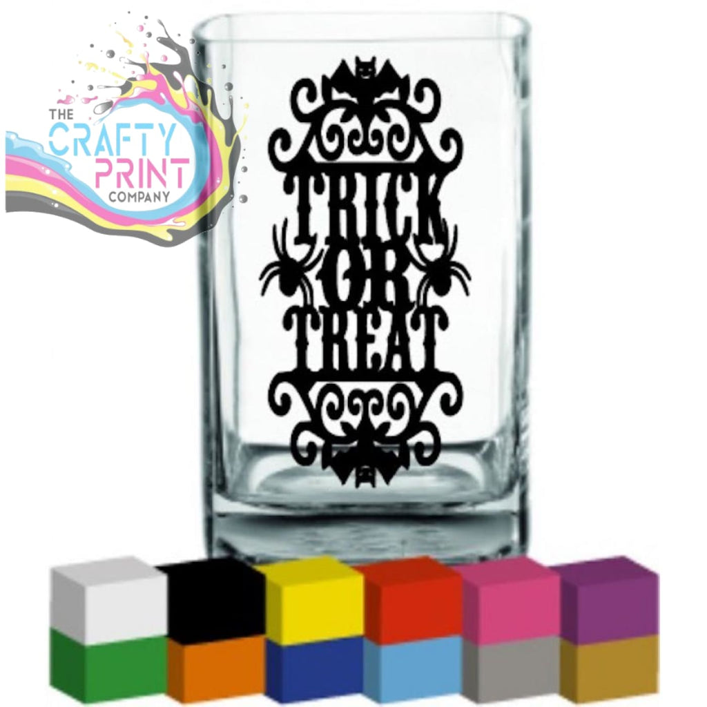 Trick or Treat Vase Decal Sticker - Decorative Stickers