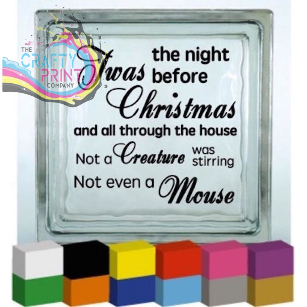 Twas the night before Christmas Vinyl Decal Sticker -
