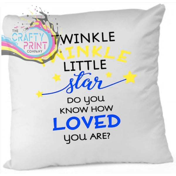 Twinkle Little Star Cushion - Blue - Chair & Sofa Cushions