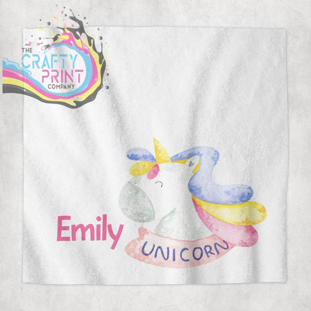 Unicorn Head Personalised Face Cloth - Bath Towels &