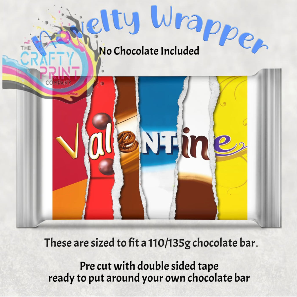 Valentine V2 Chocolate Bar Wrapper - Gift Wrapping