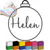 Vinyl Lettering (Name) for Bauble Sticker - Decorative