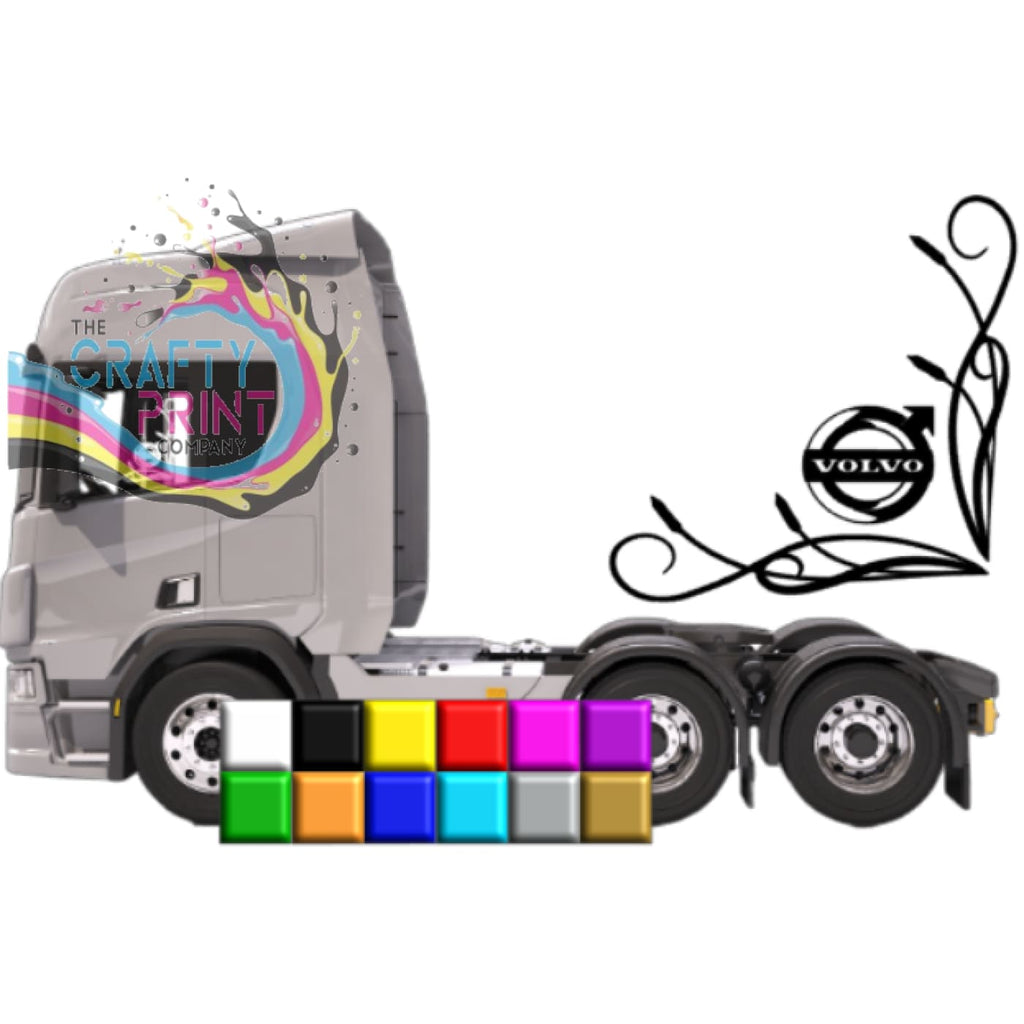 Volvo Truck Side Window Stickers x 2 Decal Lorry Sticker