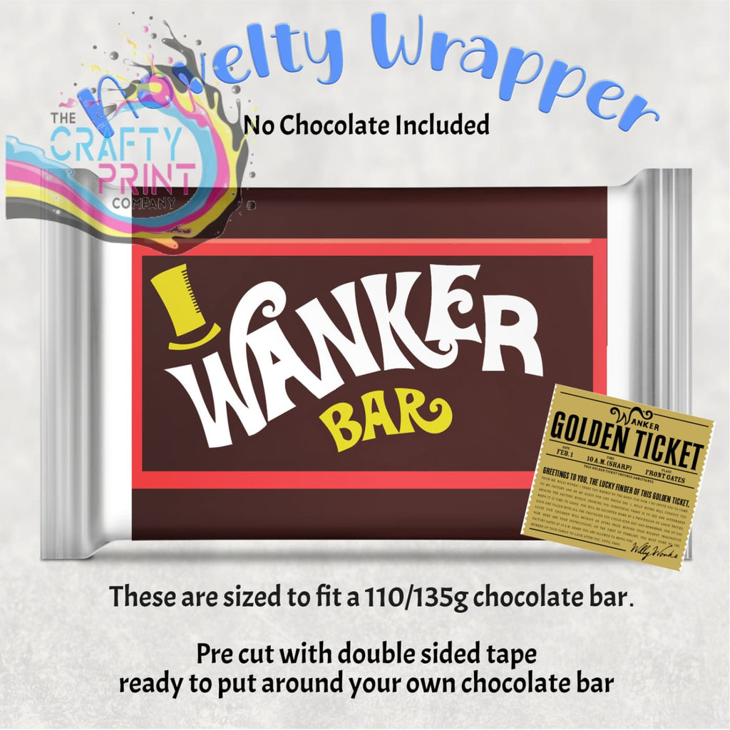 Wanker Bar Chocolate Wrapper - Gift Wrapping