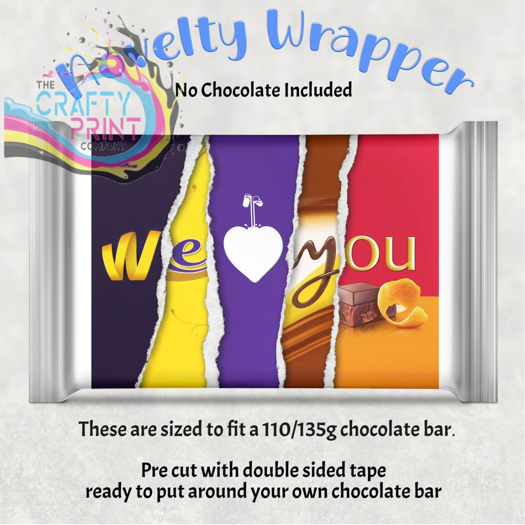 We Heart You Chocolate Bar Wrapper - Wrapping Paper