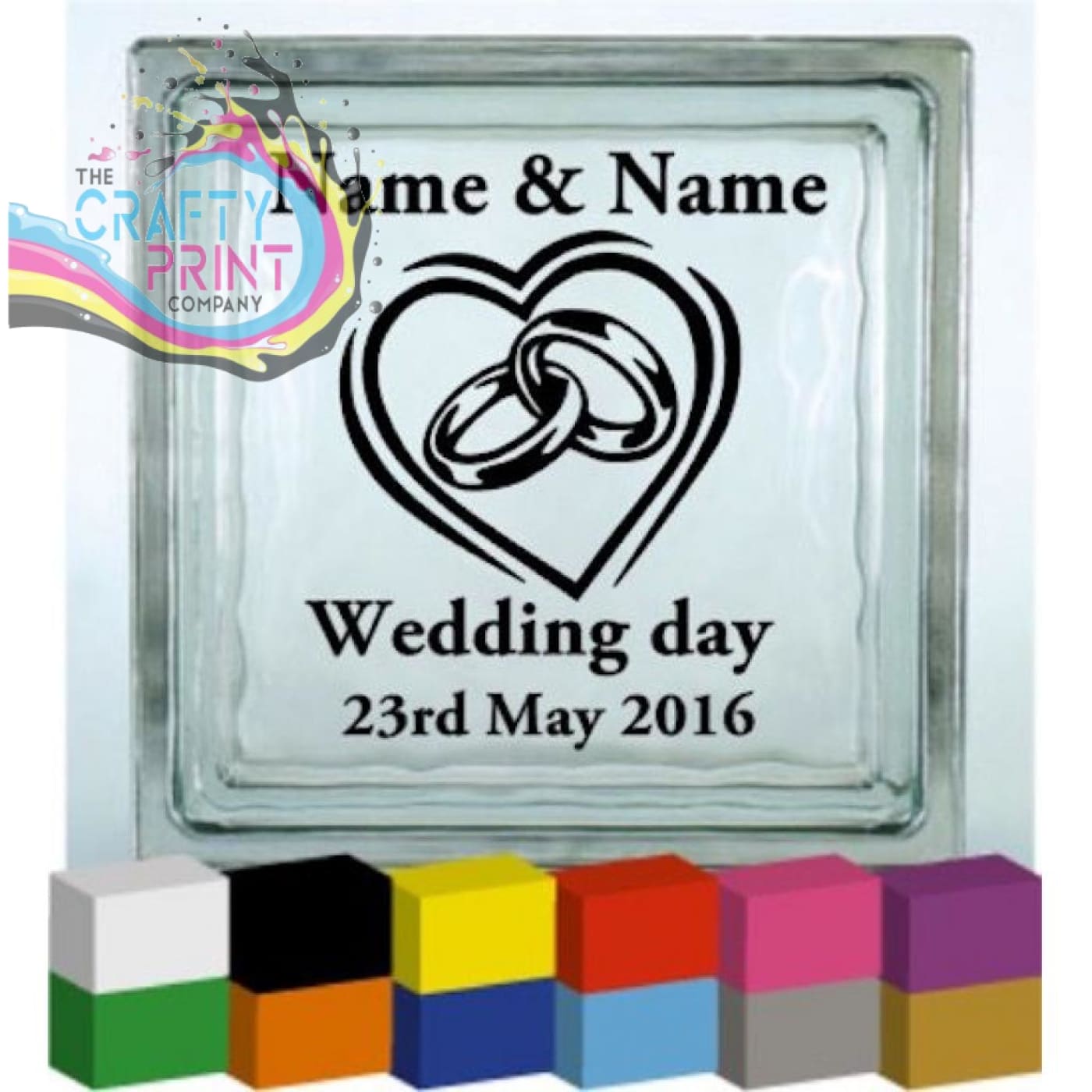 Wedding Rings Vinyl Decal Sticker - Decorative Stickers