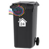 Wheelie Bin House Number Vinyl Sticker - Decorative Stickers