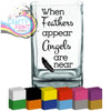 When Feathers appear Angels are near Vase Decal Sticker