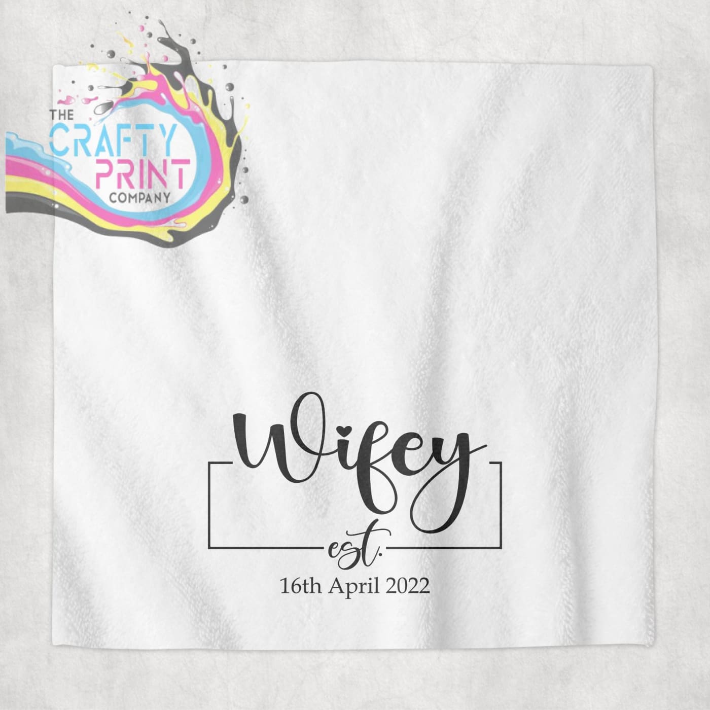 Wifey Est Personalised Face Cloth - Bath Towels & Washcloths