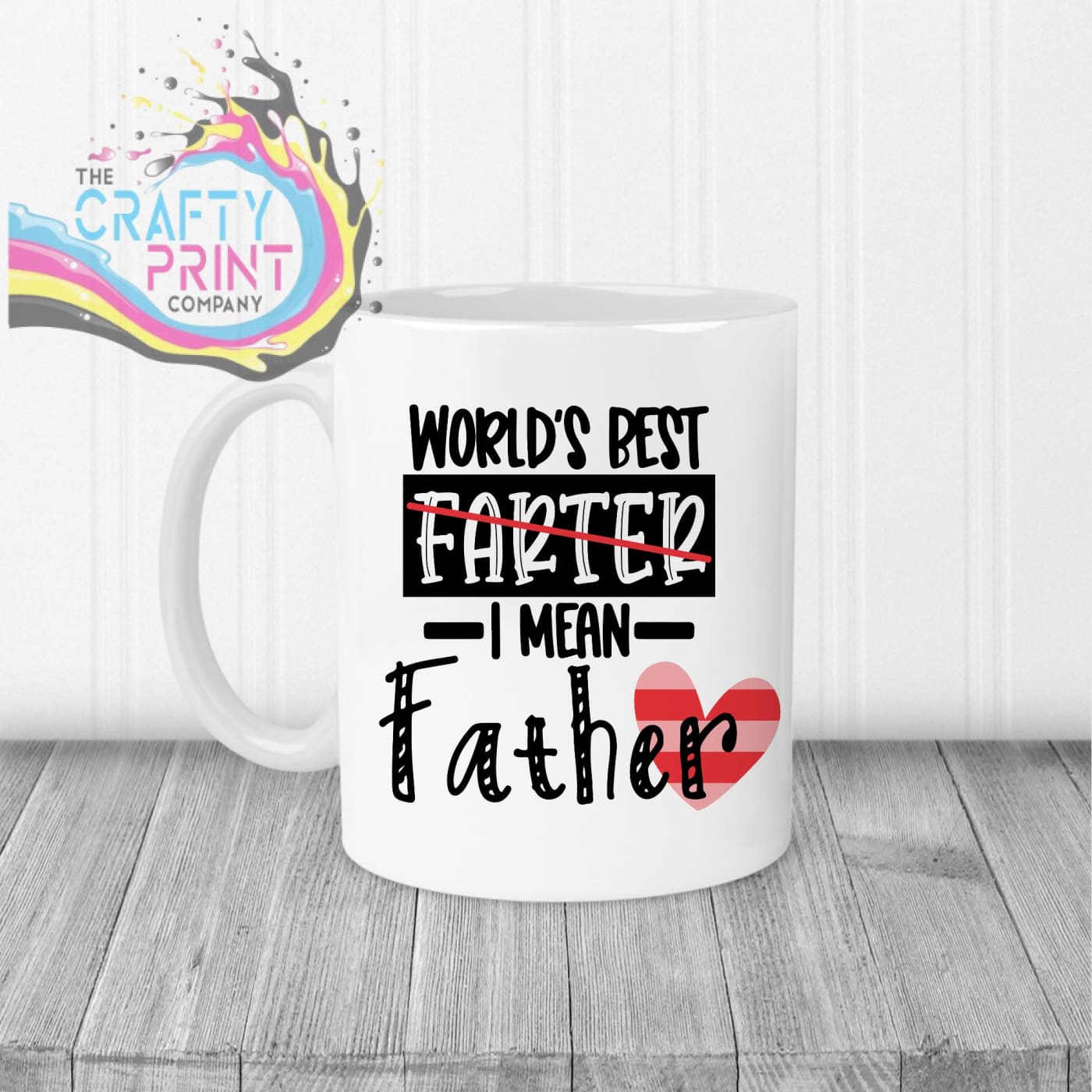 World’s Best Farter I mean father Mug - White Handle &