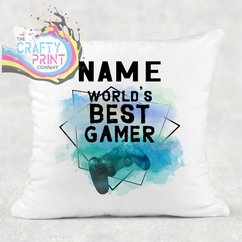 Worlds Best Gamer Playstation Cushion - Chair & Sofa