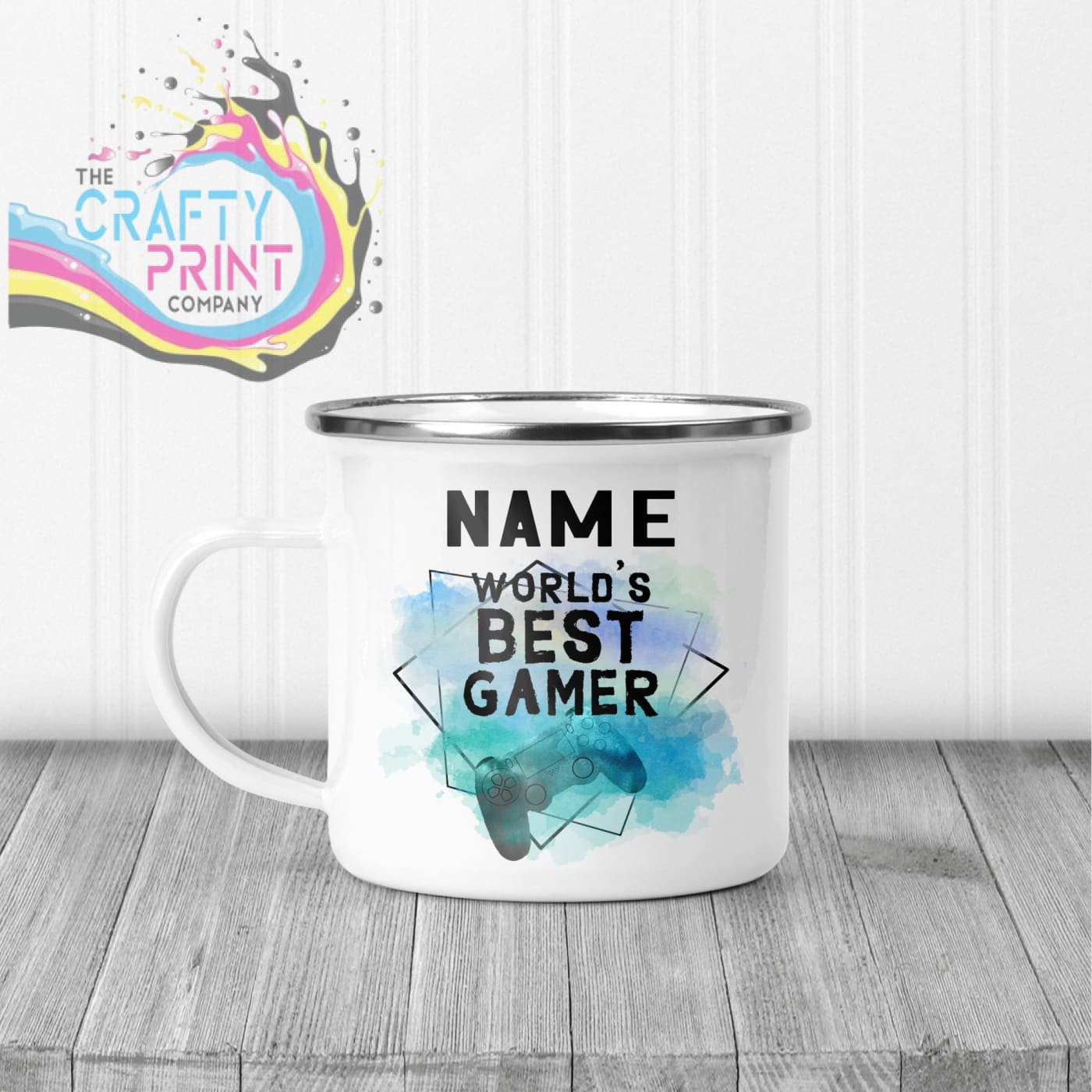 Worlds Best Gamer Playstation Personalised Mug - Enamel