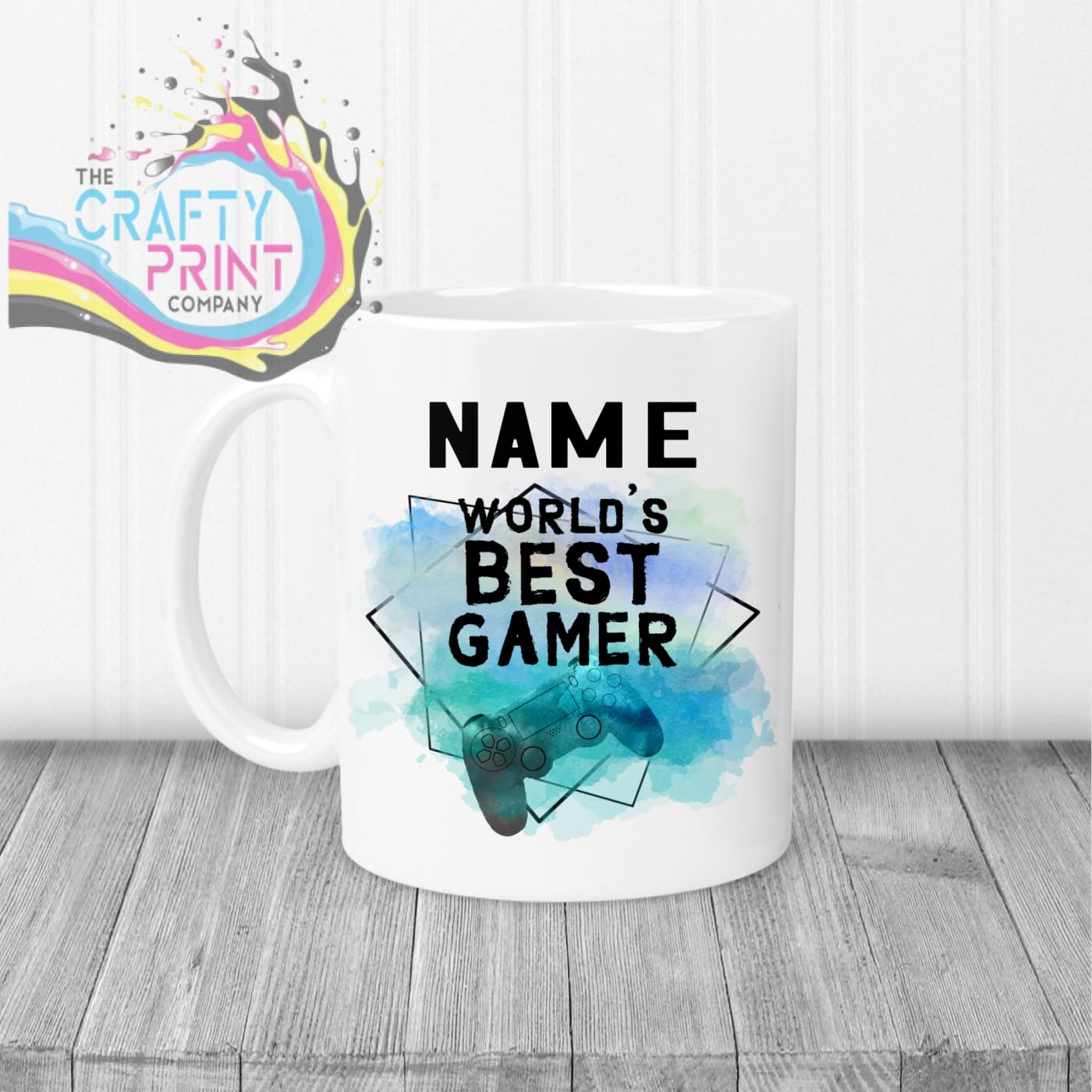 Worlds Best Gamer Playstation Personalised Mug - White