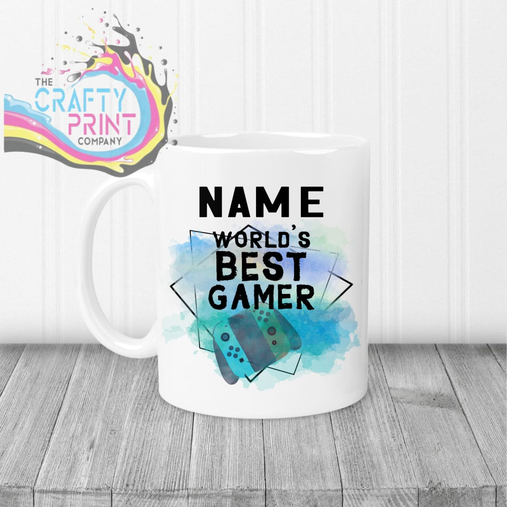 Worlds Best Gamer Switch Personalised Mug - White Handle &