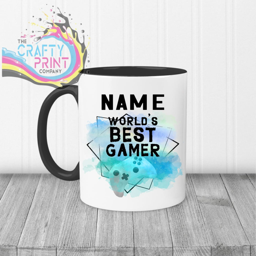 Worlds Best Gamer Xbox Personalised Mug - Black Handle &