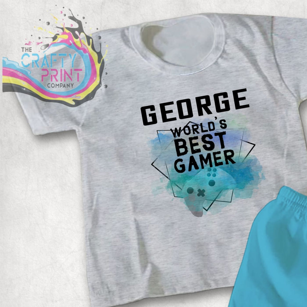 World’s Best Gamer Xbox Personalised T-shirt - Grey