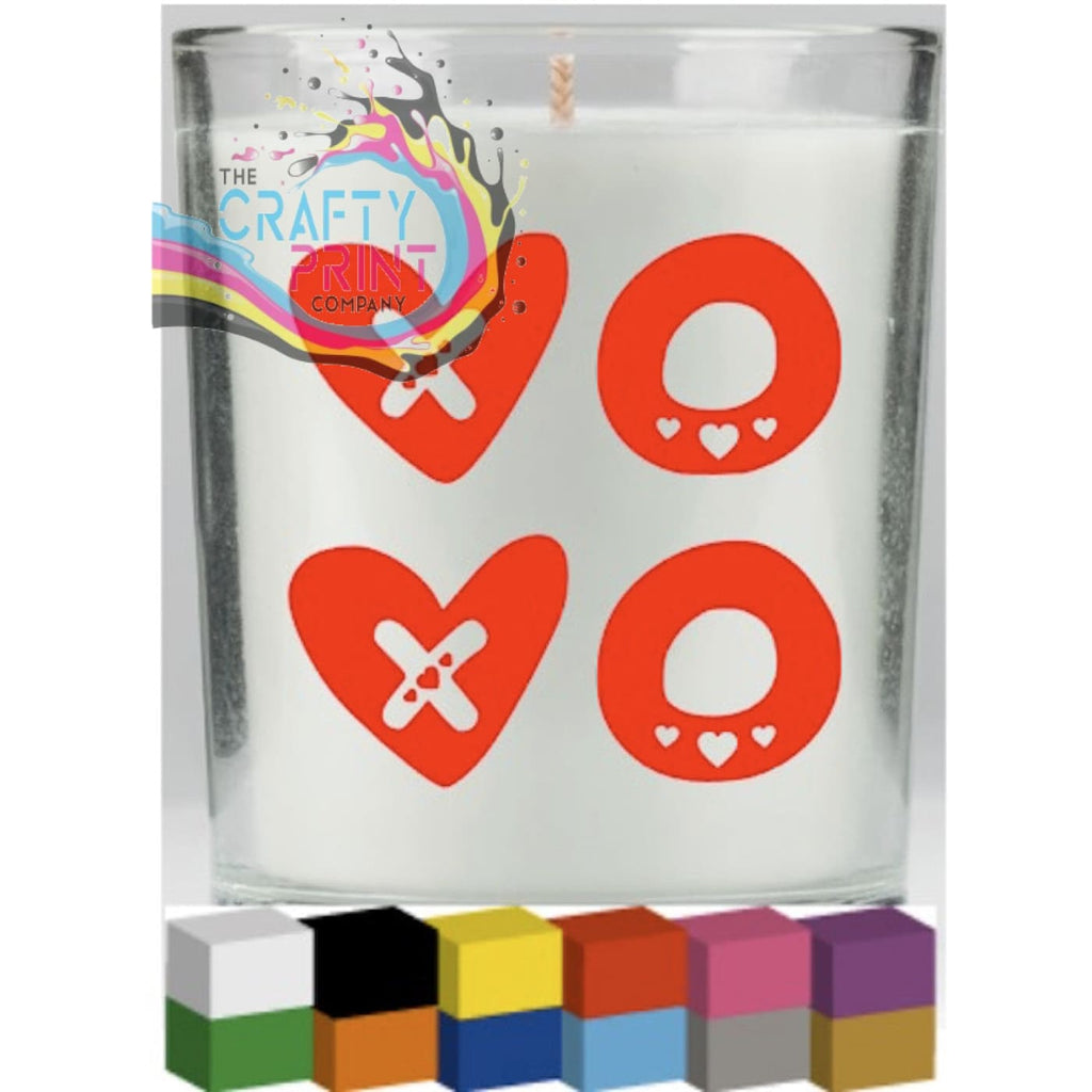 XOXO Candle Decal Vinyl Sticker - Decorative Stickers