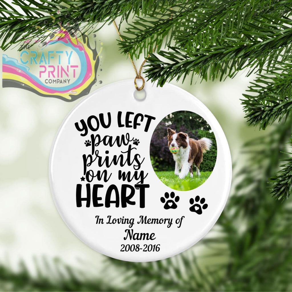 You left Paw Prints on my heart Personalised Christmas