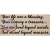 Your life was a blessing Wooden Block Decal Sticker